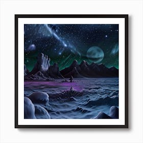 Space Landscape 11 Art Print