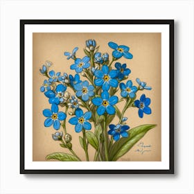 Forget Me Not Art Print