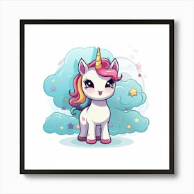 Cute Unicorn 142 Art Print