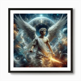 Angel With Sword Art Print