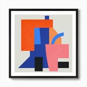 Harmonious abstract collage 3 Art Print