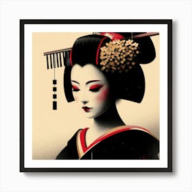 Japan Geisha Visual 142 Art Print