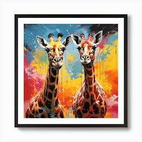 Giraffes 2 Art Print