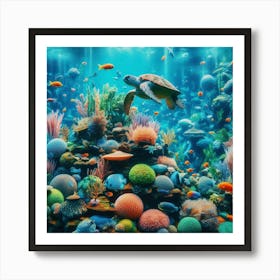 Underwater Coral Reef Art Print