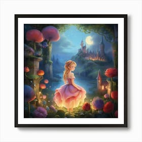 Cinderella art print Art Print