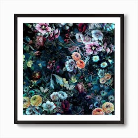 Night Garden Square Art Print