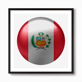 Peru Flag Country Symbol Nation Art Print