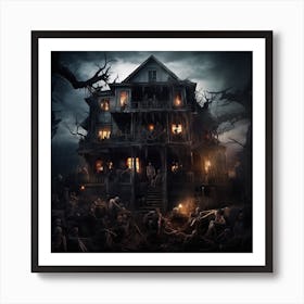 Zombie House Art Print