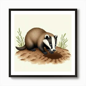 Badger 2 Art Print