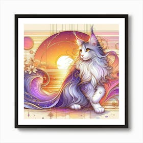 Cat In The Sun Art Print