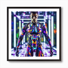 Futuristic Man In Futuristic Suit 62 Art Print