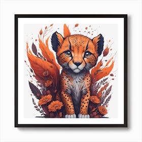 Cheetah Painting Art Print