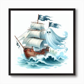 A ghost pirate ship 7 Art Print