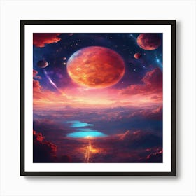 Planets In The Sky Art Print