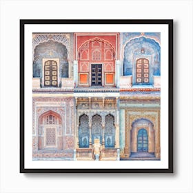 Rajasthan Style Square Poster