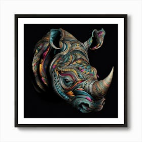 Rhino Head Poster