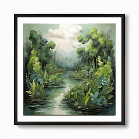 Default Original Landscape Plants Oil Painting 26 Art Print