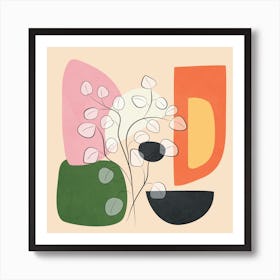 Modern Abstract Minimal Shapes Art 5 Art Print