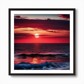 Sunset Over The Ocean 58 Art Print