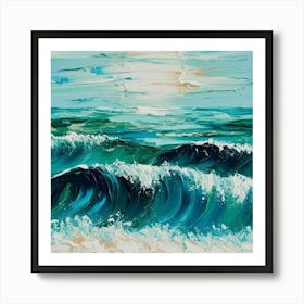 Boho Ocean Waves 1 Art Print