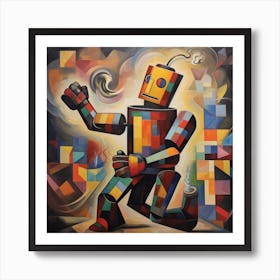 Robot Dancing Art Print