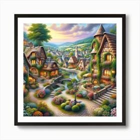 Whimsical Village  Affiche