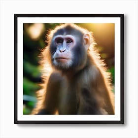 Monkey In The Sun Art Print