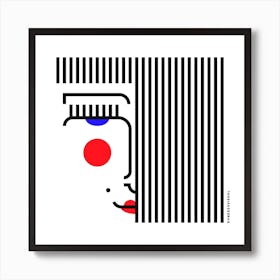 Portrait Monique Square Art Print