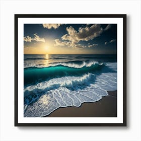 Sunset At The Beach Art Print