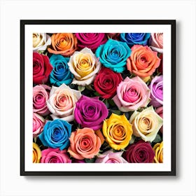 Colorful Roses Background 6 Art Print