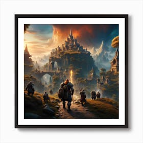 Travelling to a magical realm  Art Print