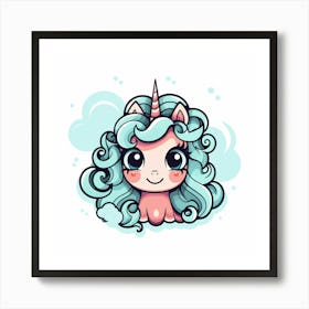 Cute Unicorn 695 Art Print