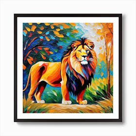 Lion Painting Art Print