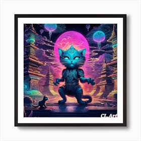 Cat In The City 1 Art Print