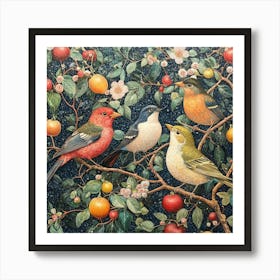 Birds In A Tree Art 13 Art Print