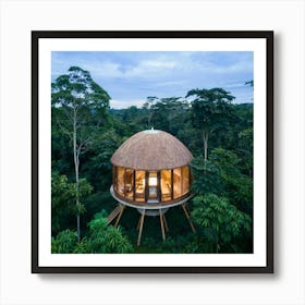 Tree House In The Jungle Art Print