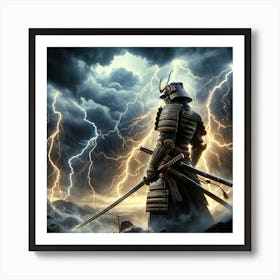 Samurai Storm Art Print