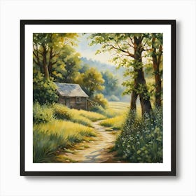 Countryside Peaceful Nature Hyper Realistic Hd 809295170 Art Print