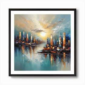 HORIZON Abstract City Art Print