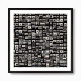 Black And White Squares Art Print