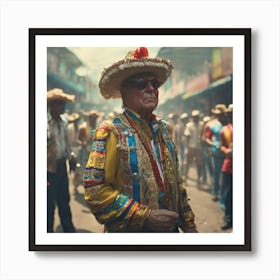 Colombian Festivities Haze Ultra Detailed Film Photography Light Leaks Larry Bud Melman Trendi (16) Art Print