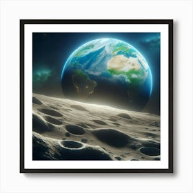 Earth From The Moon Art Print