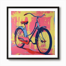 Retro Bicycle Pop Art 1 Art Print