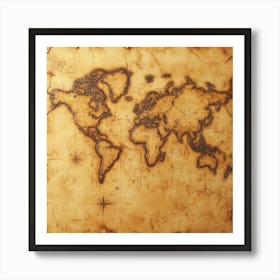 World Map Art 14 Art Print