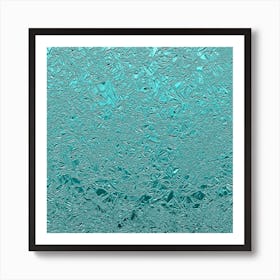 Teal Aluminum Foil Art Print