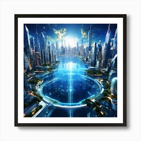 Futuristic Cityscape Art Print