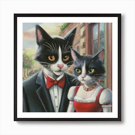 Cat Lovers 1 Art Print