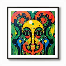 Psychedelic Mask Art Print