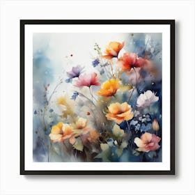 Watercolor Flowers 13 Art Print