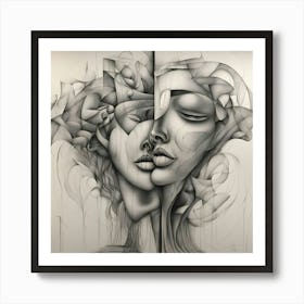 Two Faces Art Print